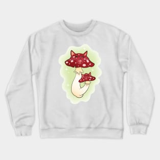 Screaming Surreal Mushroom Cats Crewneck Sweatshirt